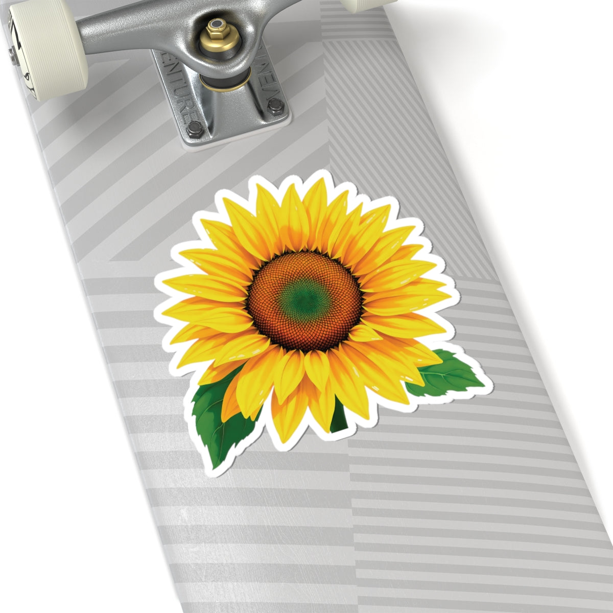 Magnificent Sunflower Kiss Cut Sticker, Floral Deca Botanical Design Laptop Decor, Water Bottle Sticker, Nature Lover Gift Mothers Day Gift