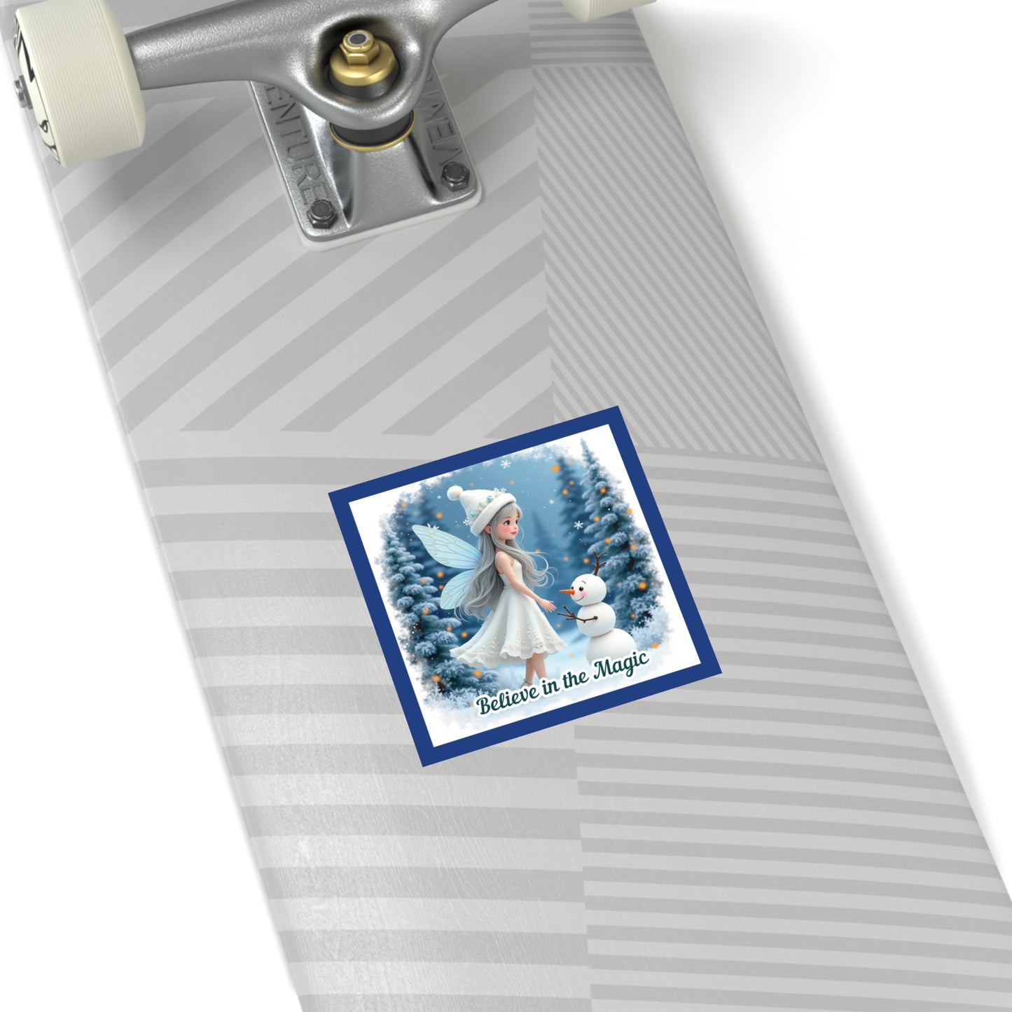 Believe In The Magic Sticker, Winter Fairy Sticker, Inspirational Christmas Sticker, Festive Vinyl Sticker, Holiday Quote Sticker, Planner Decal