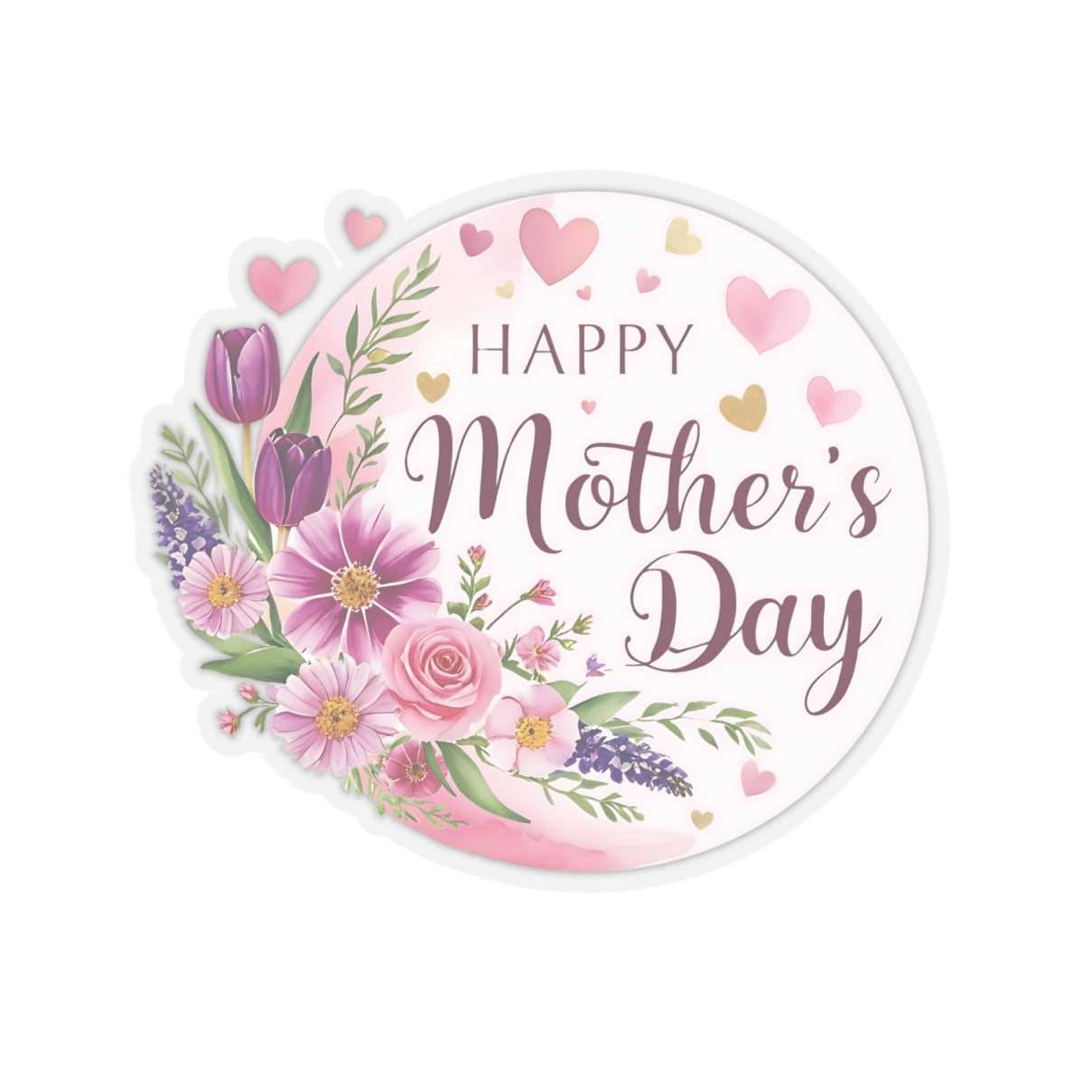 Happy Mothers Day Sticker, Mothers Day Gift, Mom Appreciation Vinyl Decal, Kiss Cut Sticker -Laptop Decor Water Bottle Sticker, Mothers Day Decal