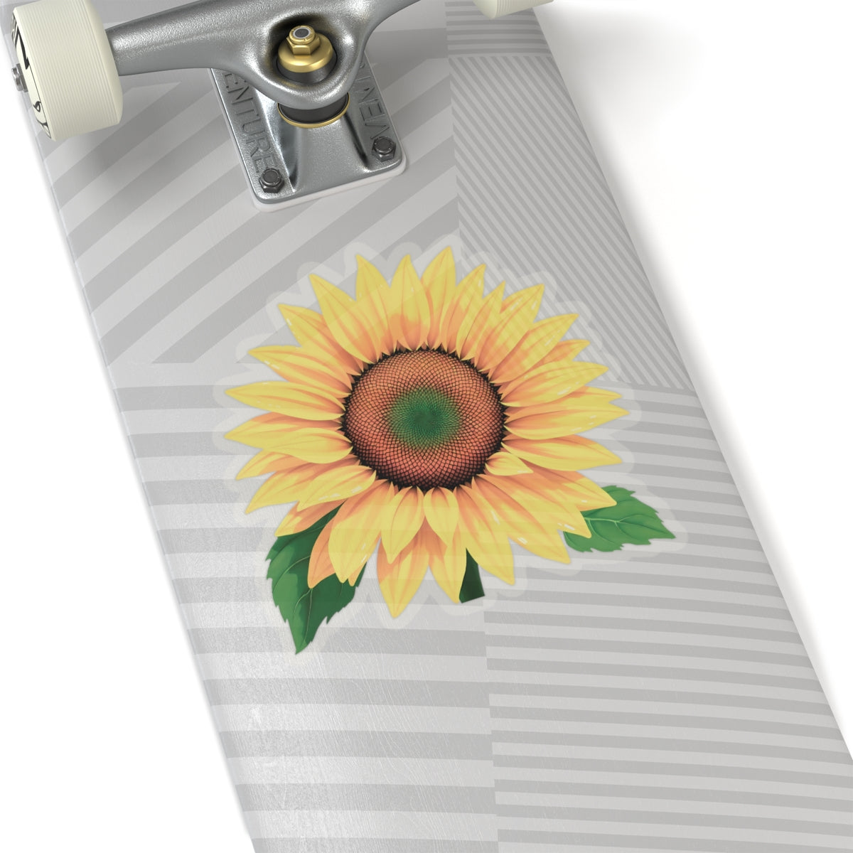 Magnificent Sunflower Kiss Cut Sticker, Floral Deca Botanical Design Laptop Decor, Water Bottle Sticker, Nature Lover Gift Mothers Day Gift