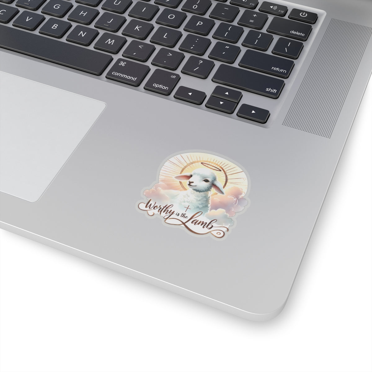 Worthy Is The Lamb Sticker, Easter Religious Decor, Christian Vinyl Decal, Cute Lamb Sticker, Bible Verse Sticker, Laptop Decor Sunday School