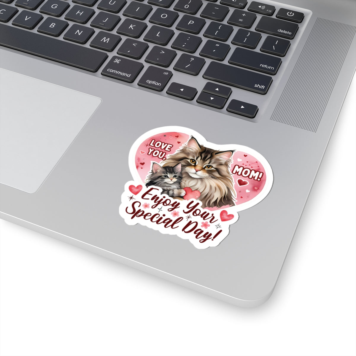 Happy Mother’s Day Sticker Cute Mama Cat Kitten Vinyl Decal Cat Mom Appreciation Gift Waterproof Planner Laptop Sticker Animal Lover Gift