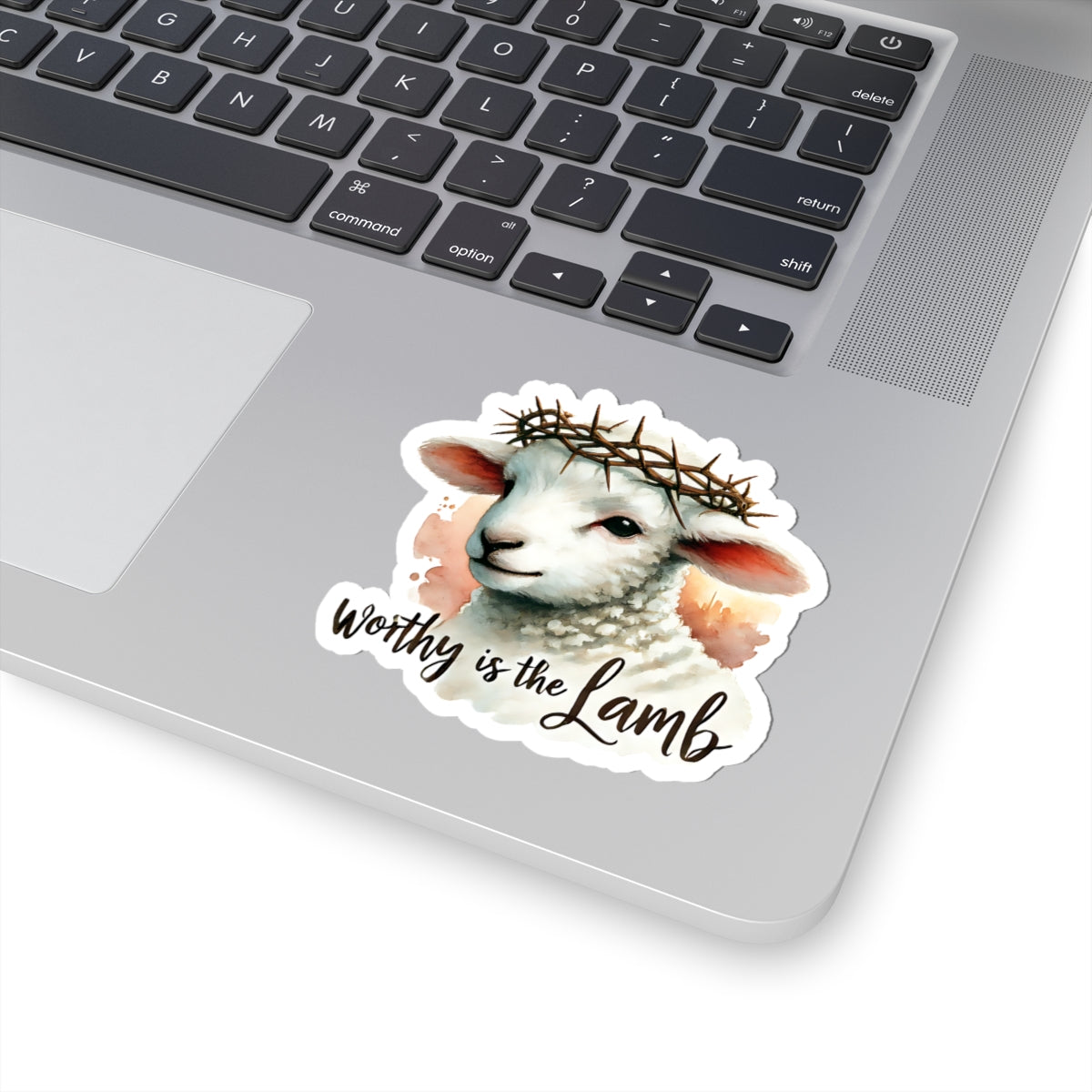 Worthy Is The Lamb Sticker, Easter Religious Decor, Christian Vinyl Decal, Cute Lamb Sticker, Bible Verse Sticker, Laptop Decor Sunday School