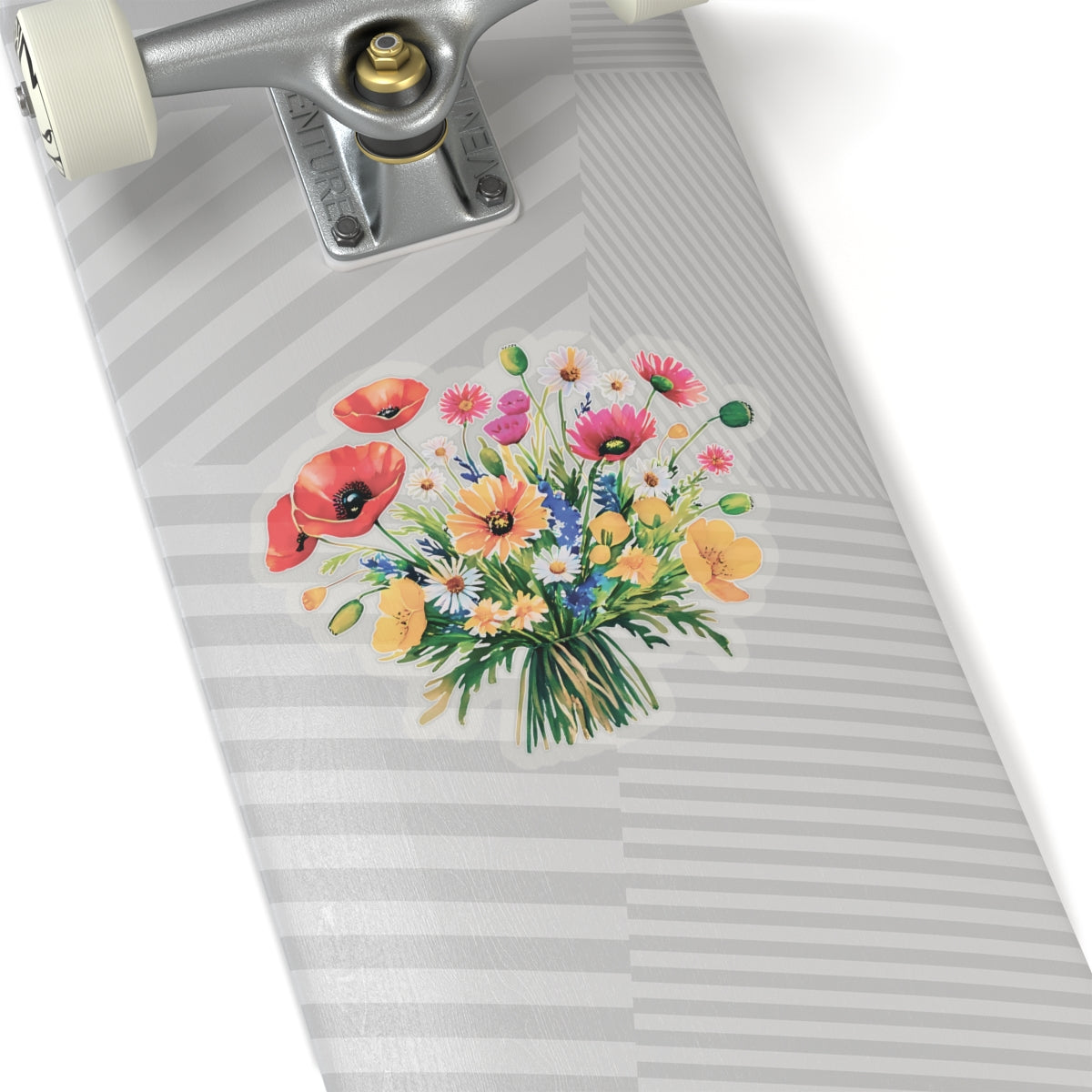 Field Flowers Bouquet Sticker, Wildflower Vinyl Decal, Waterproof Kiss Cut Floral Art, Laptop Water Bottle Planner Scrapbook Gift For Her
