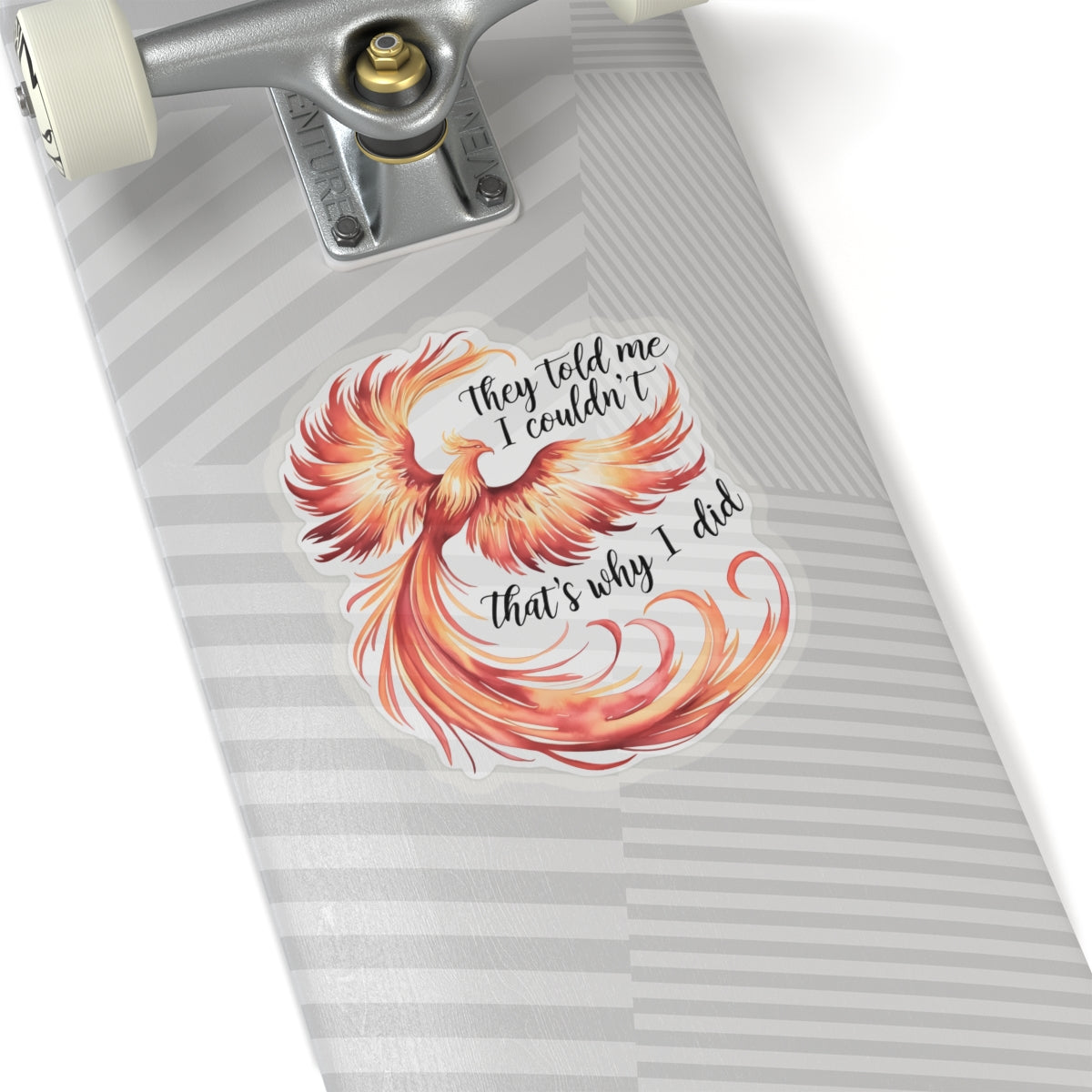 Phoenix Bird Stickers, They Told Me I Could Not, Red Inspirational Quote Sticker, Laptop Decal Waterproof Vinyl Sticker, Journal Decoration Gift