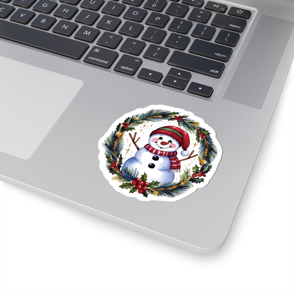 Cheerful Snowman Kiss Cut Stickers, Merry Christmas Holiday Decals, Festive Winter Sticker, Scrapbooking Laptop Journal Gift Tag Planner