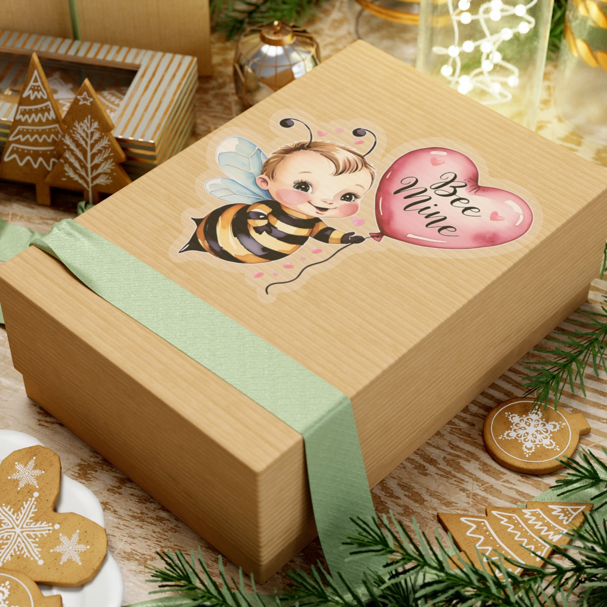 Bee Mine Sticker, Valentines Day Gift, Cute Bumble Bee Pun Vinyl Decal, Romantic Love Quote, Waterproof Kiss Cut Laptop Water Bottle Journal
