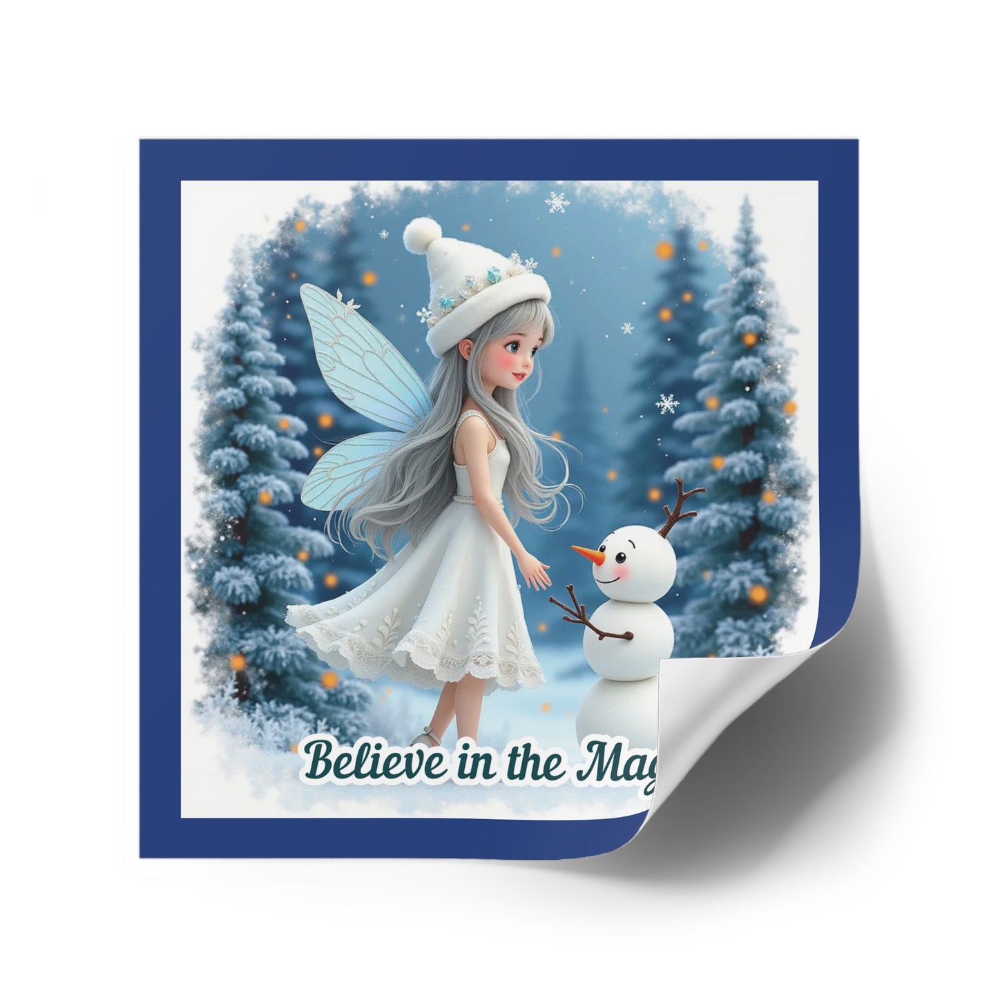 Believe In The Magic Sticker, Winter Fairy Sticker, Inspirational Christmas Sticker, Festive Vinyl Sticker, Holiday Quote Sticker, Planner Decal