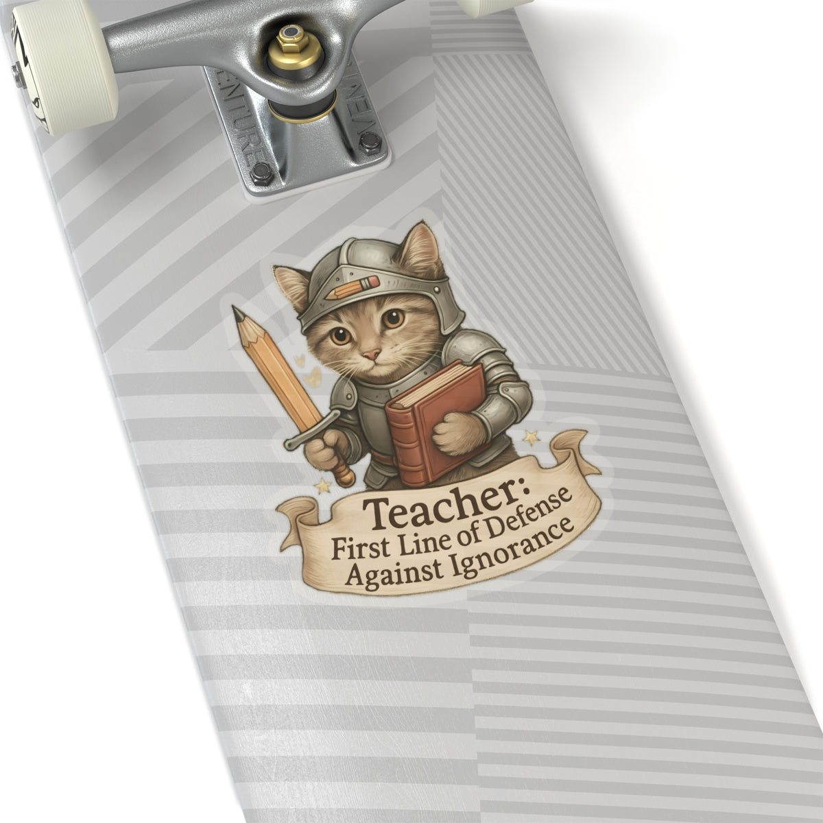 Teachers Day Sticker, Cat Teacher Decal, Cute Book Lover Vinyl Sticker, Waterproof Sticker Laptop Planner Sticker Mug Teacher Gift Idea