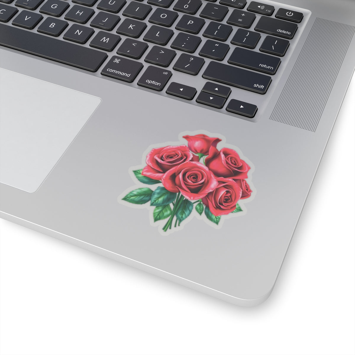Red Rose Sticker, June Birth Flower Symbol Of Love Romance Beauty, Kiss Cut Vinyl Decal Birthday Mother's Day Gift, Botanical Art Laptop Gift