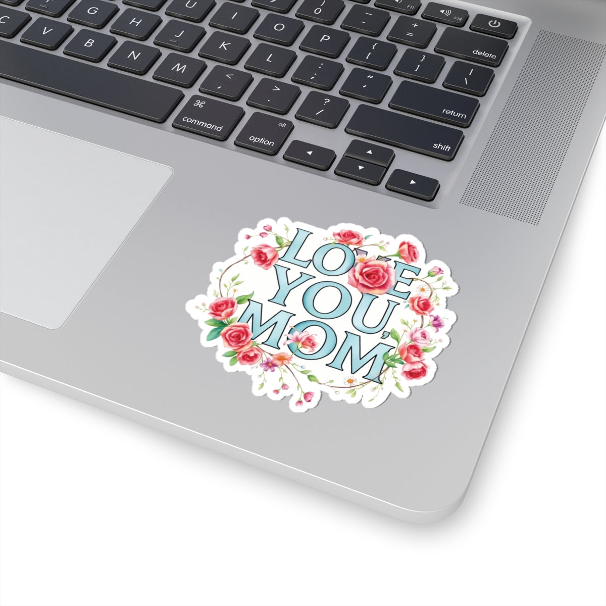 Love You Mom Kiss Cut Sticker Mother's Day Gift Mom Appreciation Vinyl Decal Laptop Decor Water Bottle Sticker Cute Thoughtful Mom Gift