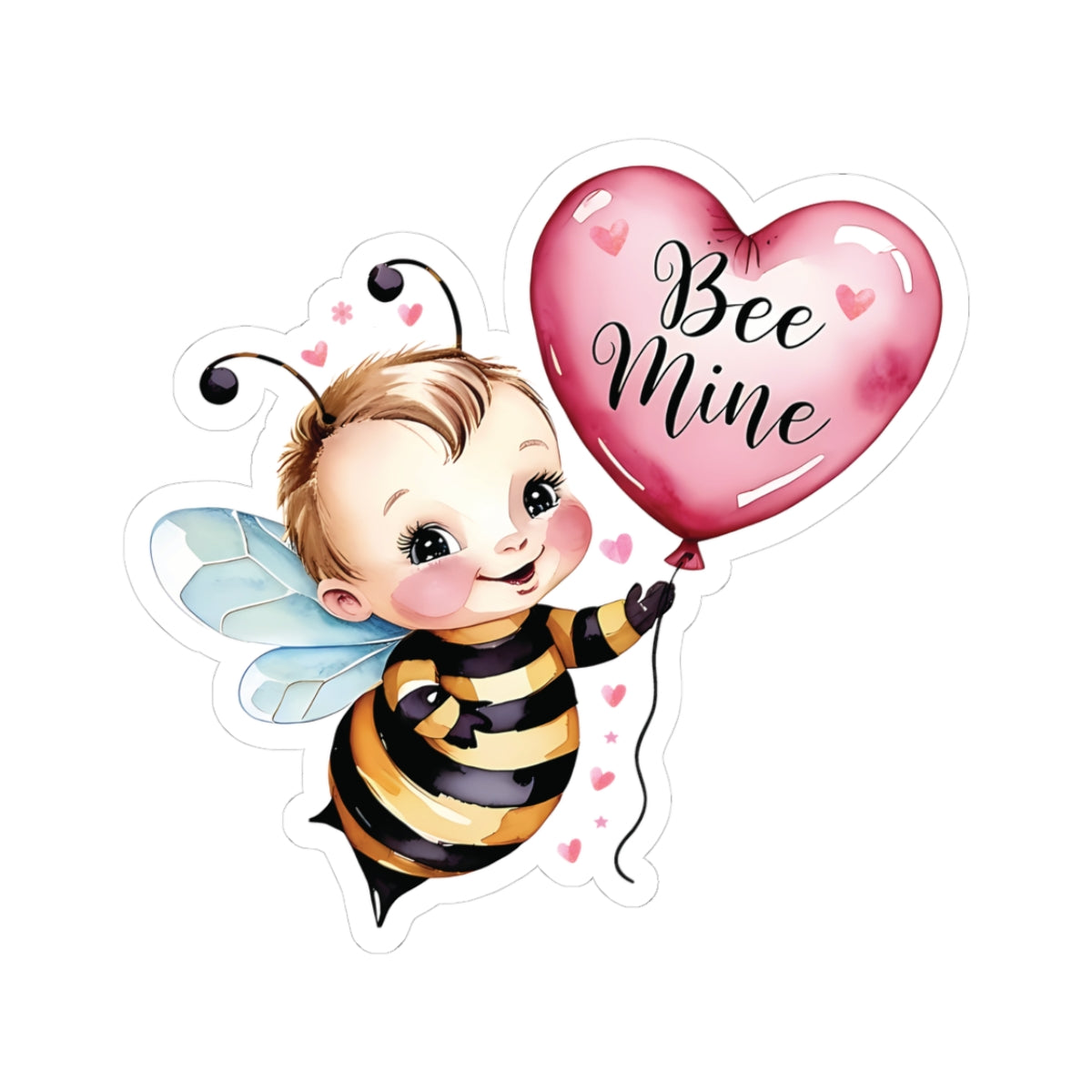 Bee Mine Sticker, Valentines Day Gift, Cute Bumble Bee Pun Vinyl Decal, Romantic Love Quote, Waterproof Kiss Cut Laptop Water Bottle Journal