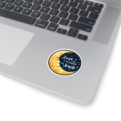 Love You To The Moon And Back Sticker, Romantic Gift For Him Or Her, Galaxy Theme Cute Couple Sticker, Space Love Vinyl Decal Celestial Art