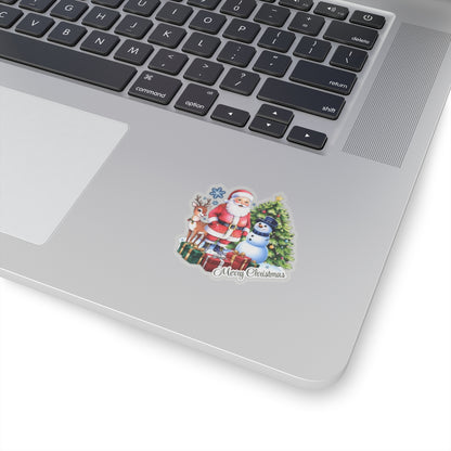 Merry Christmas Stickers, Santa Snowman Reindeer Holiday Stickers, Cute Christmas Tree Stickers, Festive Holiday Vinyl Laptop Mug Stickers
