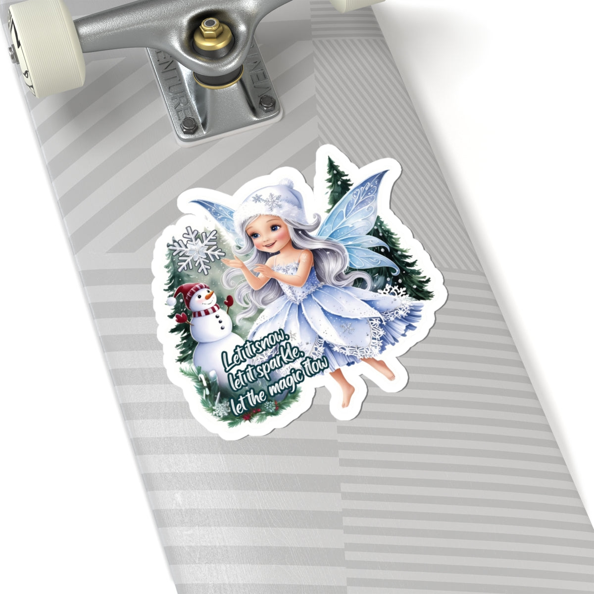 Let It Snow Let It Sparkle Sticker, Magical Holiday Sticker, Christmas Vinyl Sticker, Festive Quote Sticker, Scrapbook Sticker Cute Gift