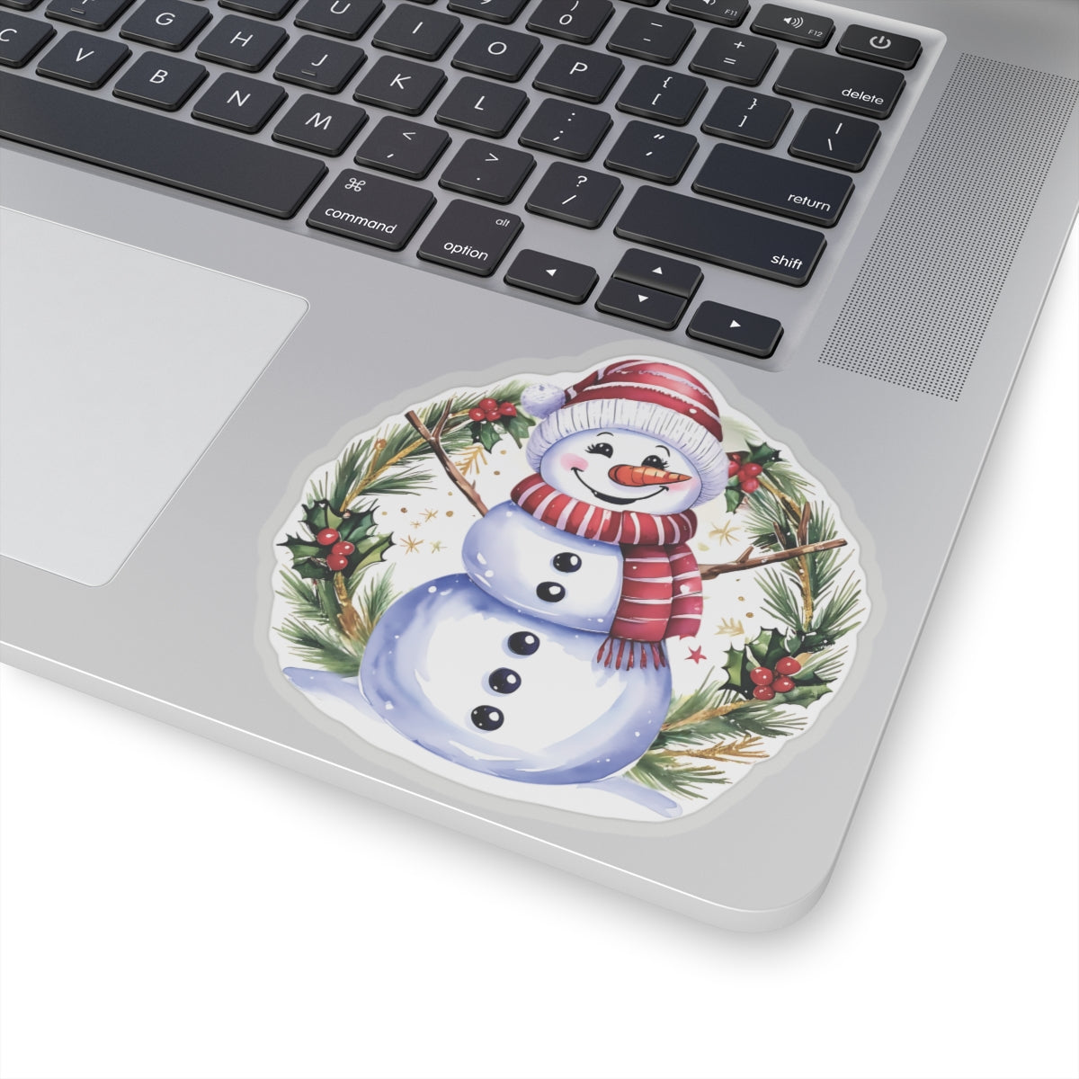 Happy Snowman Christmas Stickers, Festive Holiday Vinyl Decal Sheet, Cheerful Snowman Sticker Pack, Winter Season Decorations Laptops Journals