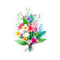 Spring Flower Bouquet Sticker, Lily Of The Valley May Birth Flower Vinyl Decal, Cute Floral Sticker Laptop Water Bottle Garden Gift