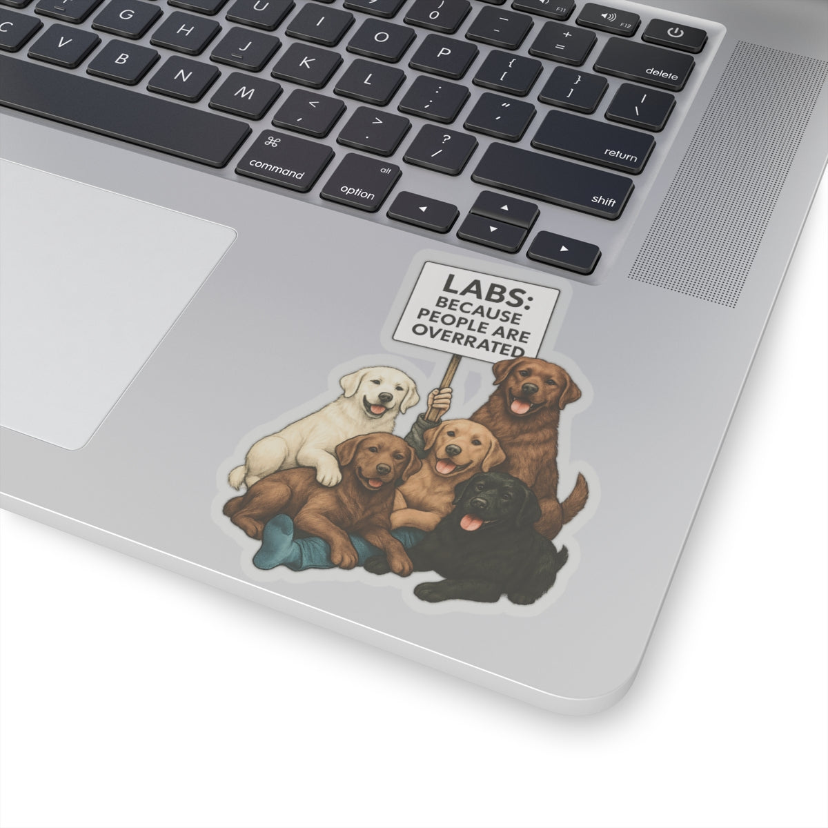 LABS: Because People Are Overrated Sticker, Funny Labrador Vinyl Sticker, Dog Lover Gift, Waterproof Pet Sticker, Laptop Planner Mug Decal
