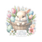 Happy Easter Sticker, Easter Bunny Vinyl Sticker, Spring Holiday Decal, Easter Egg Hunt Sticker, Cute Rabbit Sticker, Kids Craft Supplies Decal