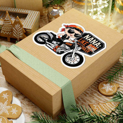 Nana Like Mom But Cooler Stickers Cool Nana Motorcycle Sticker Fun Biker Grandma Mother's Day Gift Best Grandma Ever Love Grandma Stickers