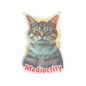 Not Sour Just Allergic To Mediocrity Cat Sticker, Funny Sarcastic Kitty Attitude Gift, Realistic Tabby Cat, Grumpy Cat Face Vinyl Sticker