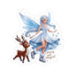 Merry And Magical Sticker, Fairy And Reindeer Sticker, Holiday Vinyl Sticker, Christmas Quote Sticker, Planner Sticker Laptop Scrapbook Gift
