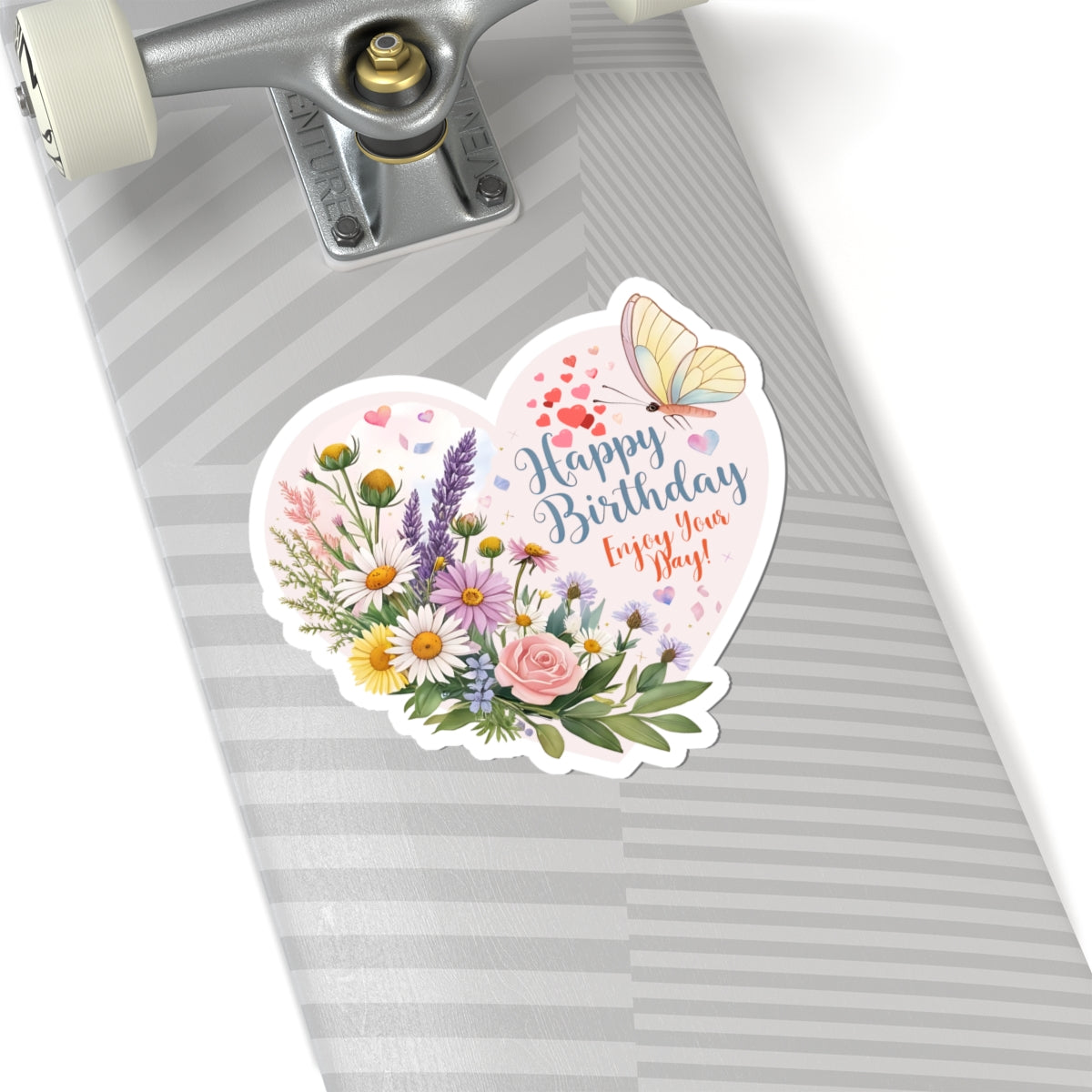 Happy Birthday Stickers, Enjoy Your Day Colorful Celebration Gift, Cute Vinyl Sticker For Friends Family Waterproof Party Favor, Cheerful Art