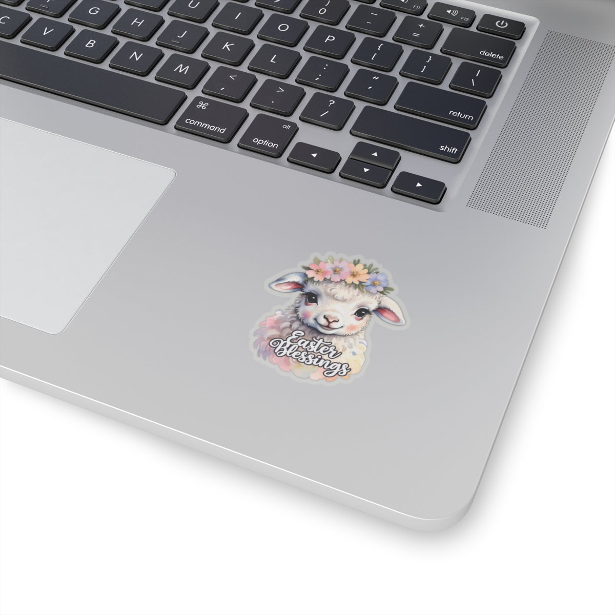 Easter Blessings Lamb Sticker, Spring Holiday Decor, Happy Easter Decal, Religious Christian Sticker, Cute Animal Sticker, Party Favor Cute Gift