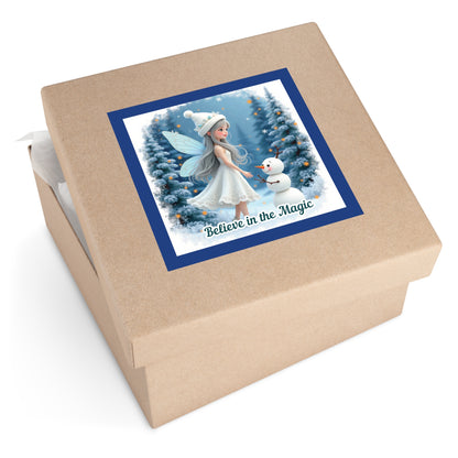 Believe In The Magic Sticker, Winter Fairy Sticker, Inspirational Christmas Sticker, Festive Vinyl Sticker, Holiday Quote Sticker, Planner Decal