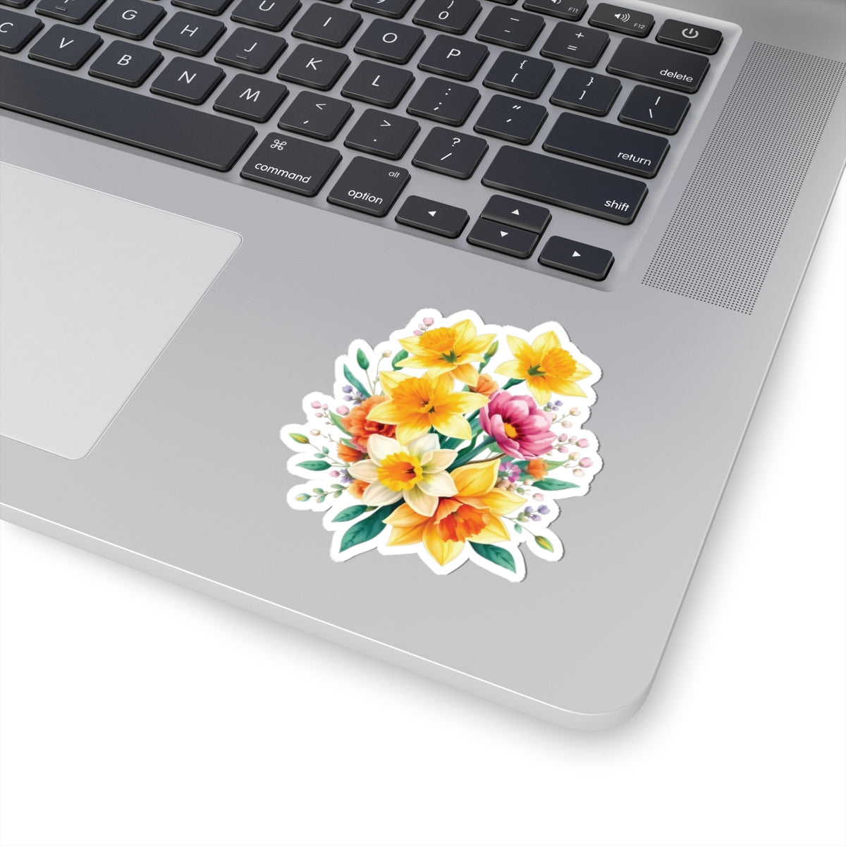 Spring Daffodil Sticker, March Birth Flower Symbol Of Hope Joy Good Luck, Waterproof Vinyl Kiss Cut Floral Laptop Water Bottle Scrapbook Gift