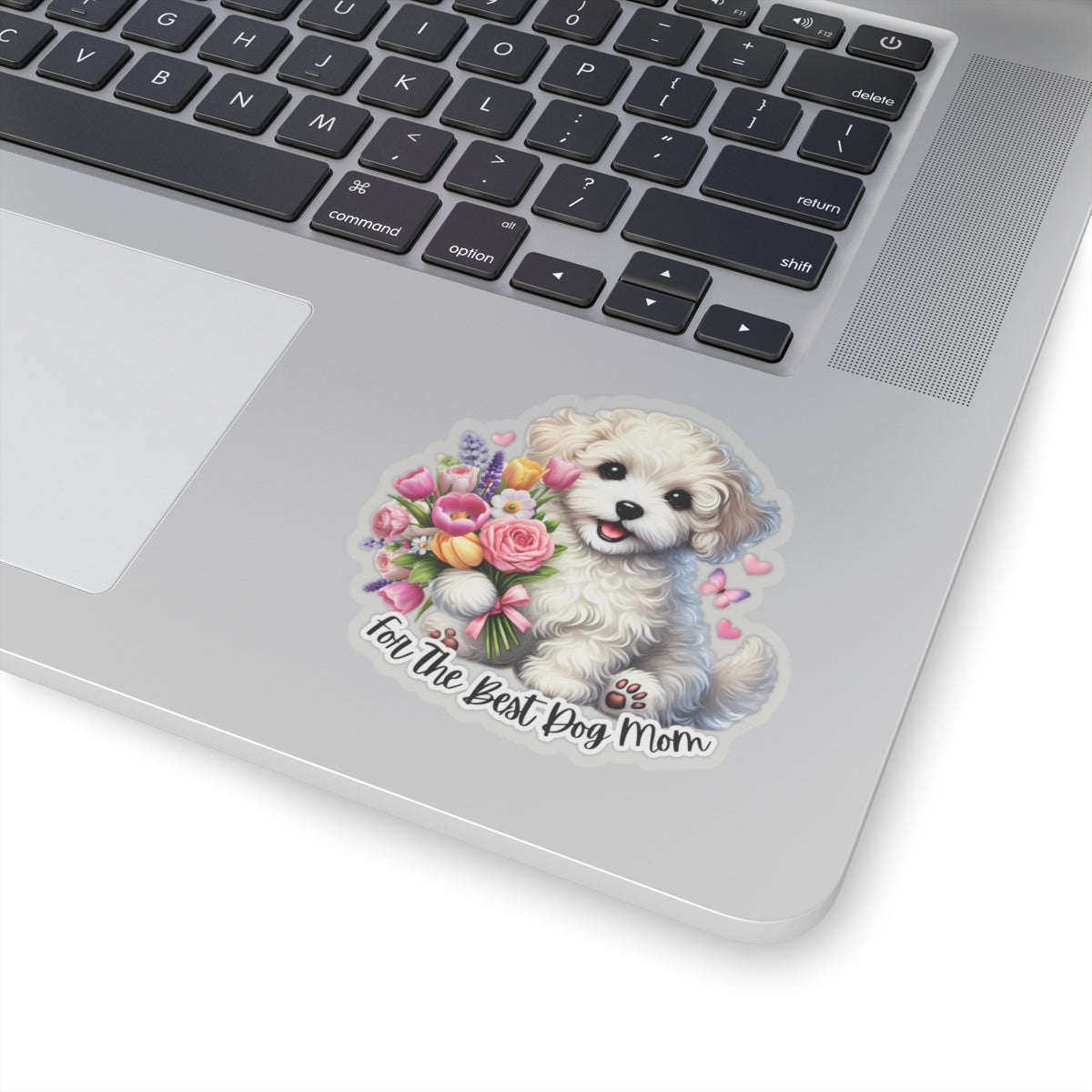 For The Best Dog Mom Sticker, Doxie Poo Mother's Day Vinyl Sticker, Cute Dog Lover Waterproof Kiss Cut Sticker, Small Gift Idea For Dog Moms