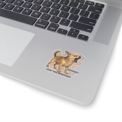 Stop This Nonsense Chihuahua Sticker, Funny Screaming Dog Vinyl Sticker, Realistic Chihuahua Yelling Cute Angry Puppy, Small Dog Drama Sticker