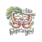 I Like Hanging With You Sloth Sticker, Cute Jungle Animal Couple Vinyl Decal, Valentines Day Love Pun Gift, Funny Watercolor Decal Laptop Decor