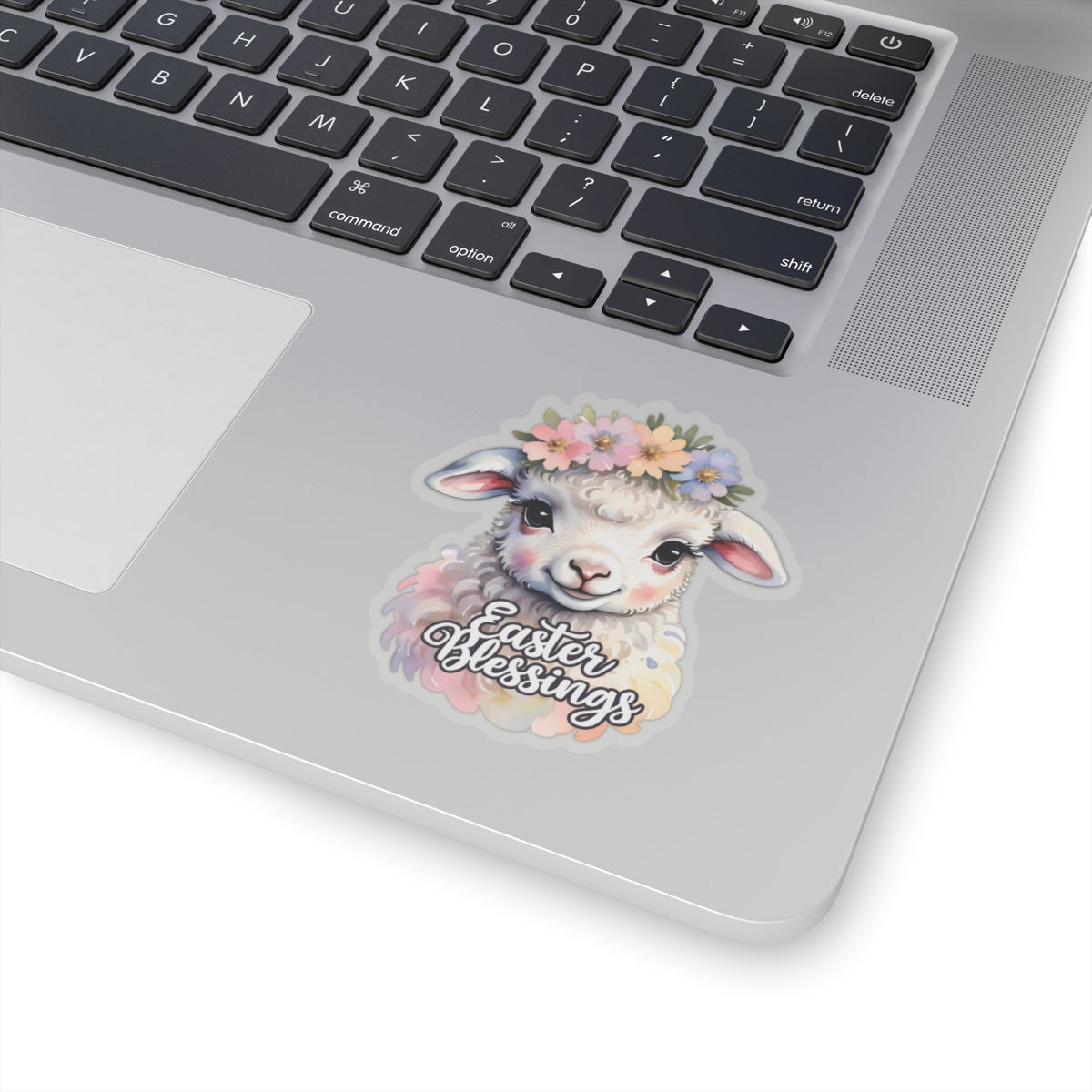 Easter Blessings Lamb Sticker, Spring Holiday Decor, Happy Easter Decal, Religious Christian Sticker, Cute Animal Sticker, Party Favor Cute Gift
