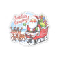 Santas Coming Sticker, Funny Christmas Vinyl Sticker, Cute Holiday Sticker, Festive Quote Sticker, Planner Sticker, Scrapbook Laptop Sticker Gift