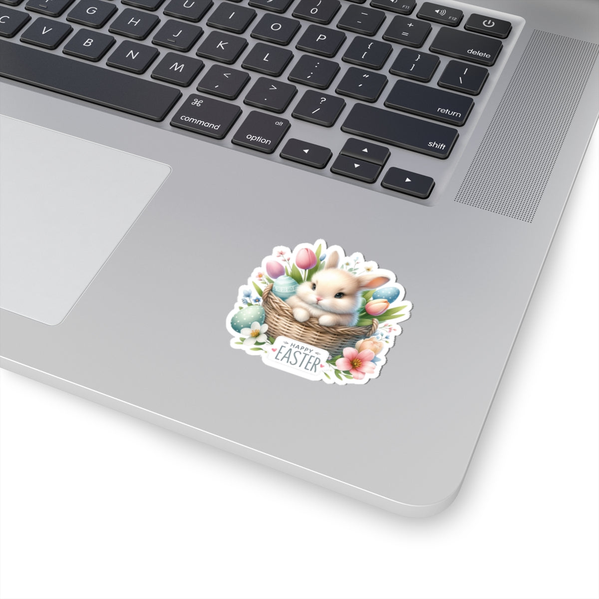 Happy Easter Sticker, Easter Bunny Vinyl Sticker, Spring Holiday Decal, Easter Egg Hunt Sticker, Cute Rabbit Sticker, Kids Craft Supplies Decal