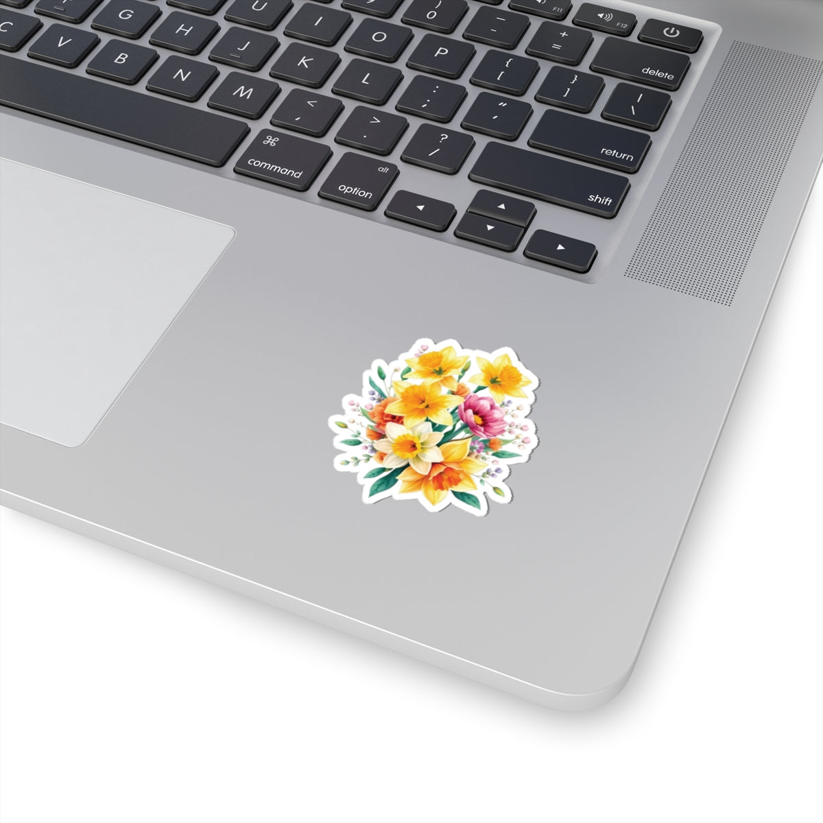 Spring Daffodil Sticker, March Birth Flower Symbol Of Hope Joy Good Luck, Waterproof Vinyl Kiss Cut Floral Laptop Water Bottle Scrapbook Gift