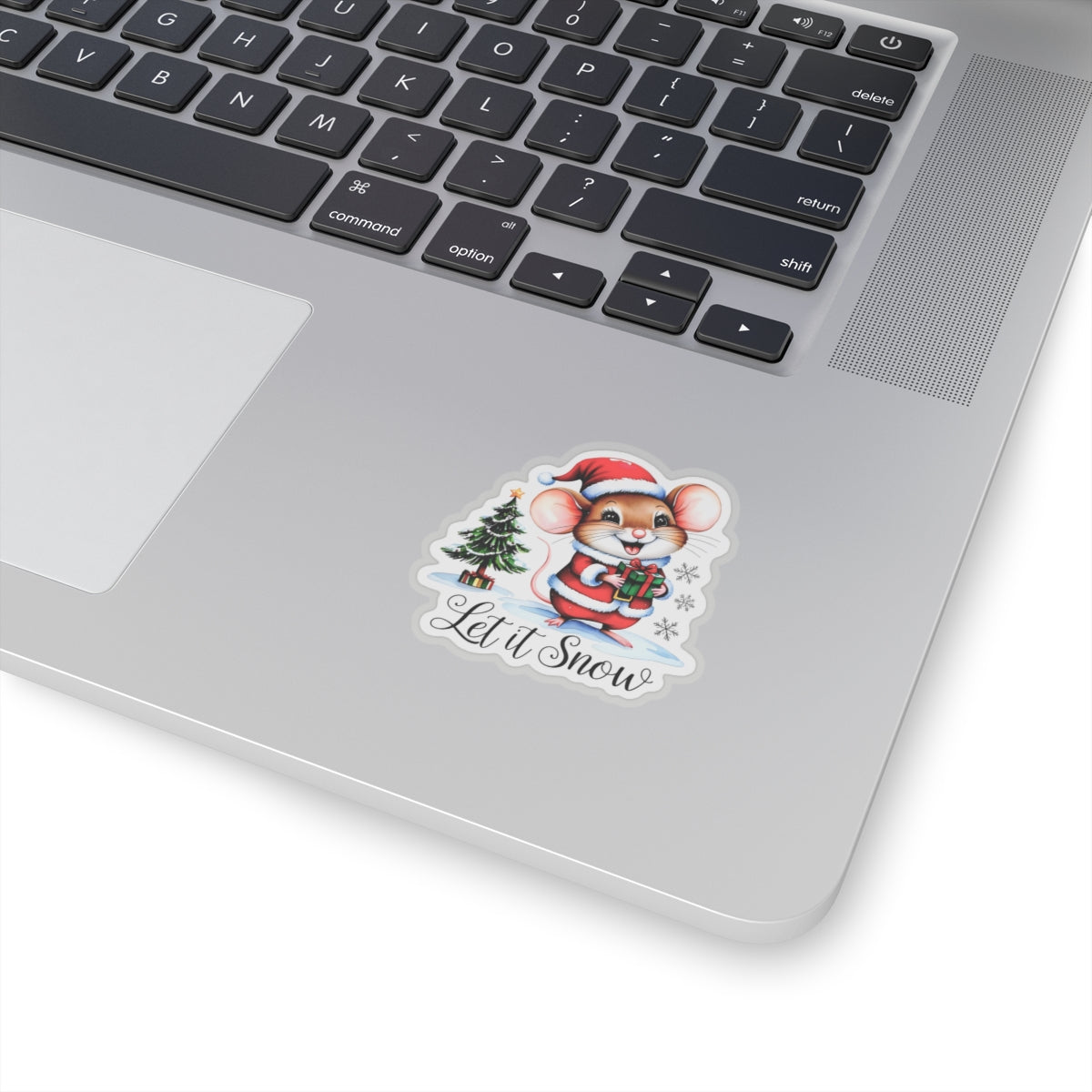 Let It Snow Sticker, Winter Kiss Cut Vinyl Decal, Christmas Holiday Sticker, Waterproof Sticker, Snowflake Sticker, Cute Laptop Sticker