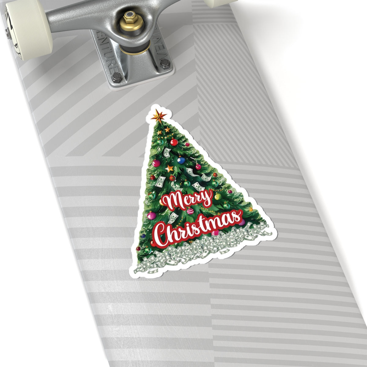 Christmas Prosperity Tree Sticker, Holiday Money Tree Vinyl Decal, Merry Christmas Gift, Laptop Decor, Prosperity Art Xmas Planner Scrapbook Mug Decal