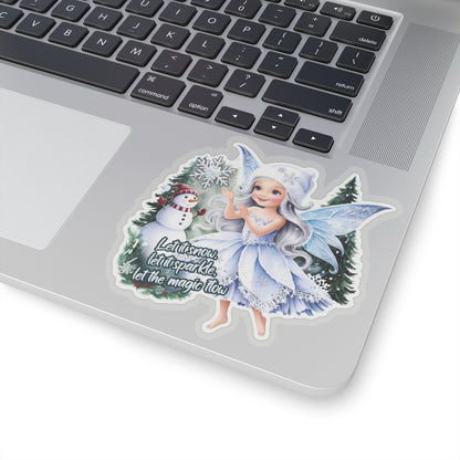 Let It Snow Let It Sparkle Sticker, Magical Holiday Sticker, Christmas Vinyl Sticker, Festive Quote Sticker, Scrapbook Sticker Cute Gift