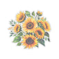 Beautiful Sunflower Bouquet Kiss-Cut Sticker, Floral Vinyl Decal, Laptop Water Bottle Sticker, Sunshine Decor Happy Vibes Positive Affirmation