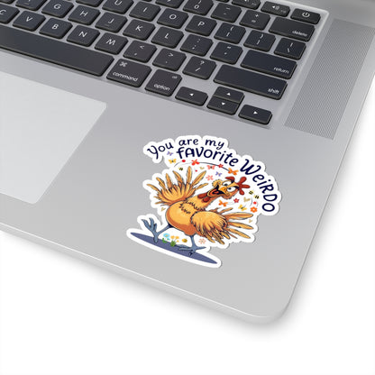 You Are My Favorite Weirdo Sticker, Funny Valentine Sticker, Cute Romantic Gift For Her Or Him, Sweet Love Quote Sticker, Laptop Planner Mug Sticker