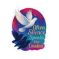 Often Silence Speaks The Loudest Sticker, Colorful Dove And Crows Vinyl Sticker, Deep Thought Introvert Gift Philosophy Art Waterproof Decal