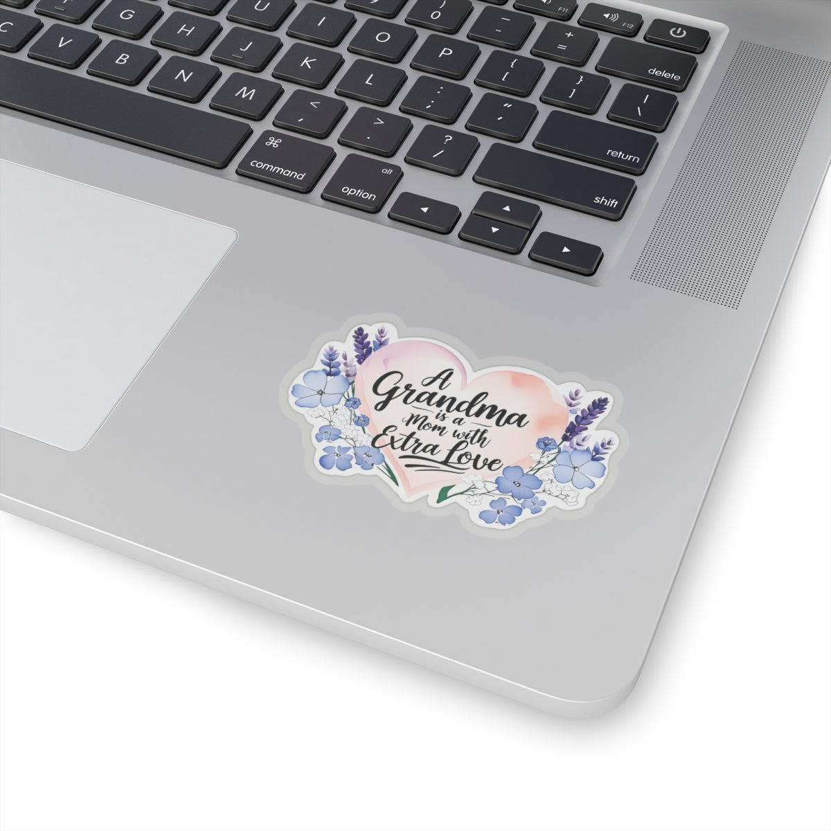 Grandma Mother's Day Kiss Cut Stickers, Floral Heart Gift Design, Cute Nana Sticker - Waterproof Vinyl Sticker