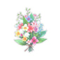 Spring Flower Bouquet Sticker, Lily Of The Valley May Birth Flower Vinyl Decal, Cute Floral Sticker Laptop Water Bottle Garden Gift