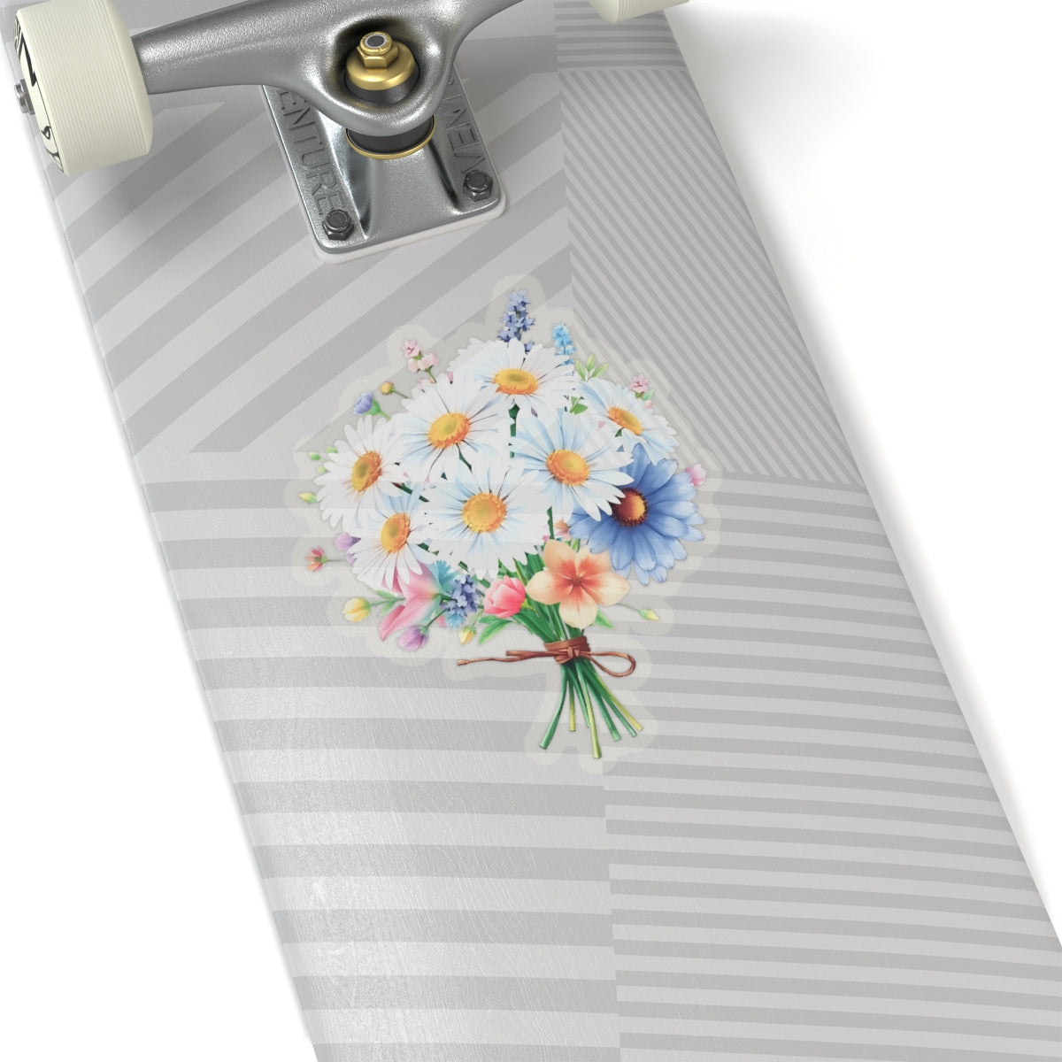 Beautiful Bouquet White Daisies Spring Flowers Kiss-Cut Sticker, Symbol of Purity Innocence Joy April Birth Flower Planner Sticker