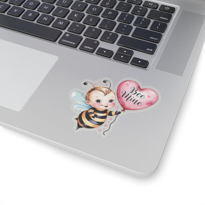 Bee Mine Sticker, Valentines Day Gift, Cute Bumble Bee Pun Vinyl Decal, Romantic Love Quote, Waterproof Kiss Cut Laptop Water Bottle Journal