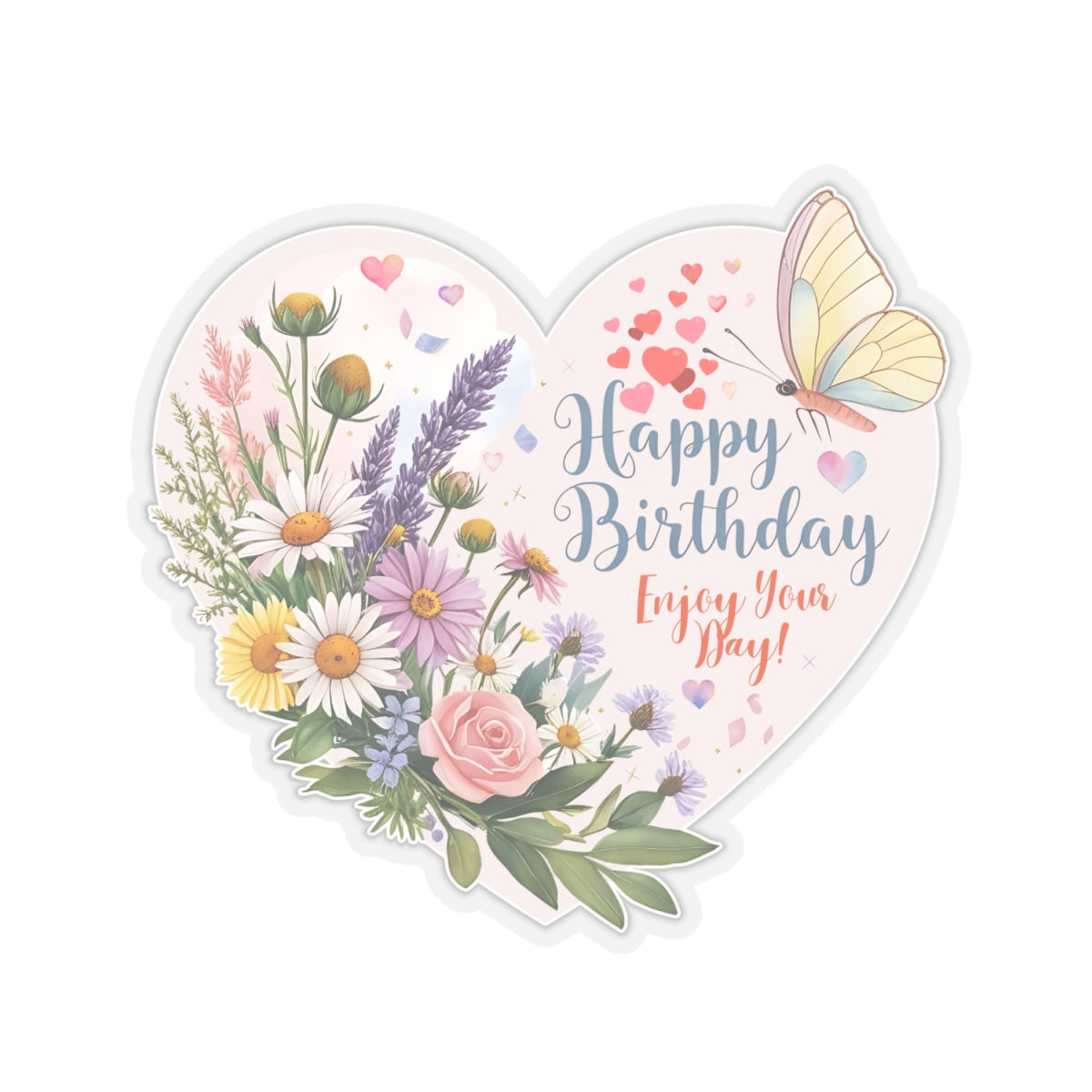 Happy Birthday Stickers, Enjoy Your Day Colorful Celebration Gift, Cute Vinyl Sticker For Friends Family Waterproof Party Favor, Cheerful Art