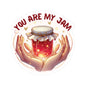 You Are My Jam Sticker, Adorable Love Sticker, Cute Food Pun Sticker, Gift For Foodie, Sweet Romantic Sticker, Scrapbook Laptop Sticker Planner