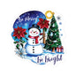 Be Merry Be Bright Sticker, Cute Snowman Christmas Holiday Sticker, Festive Winter Sticker Joyful Snowman Decor, Christmas Spirit Laptop Decal